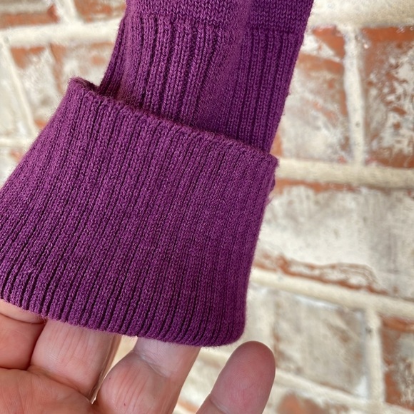 Torrid Purple Off-the-Shoulder Sweater with Elegant Draped Neckline - Picture 4 of 8